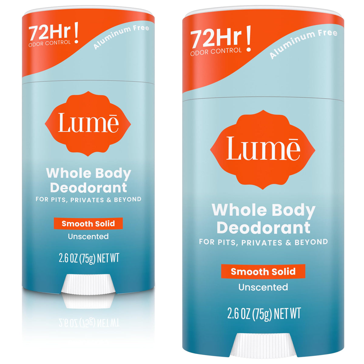 Lume Whole Body Deodorant Solid Stick 2.6 oz Unscented front view