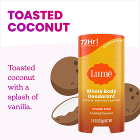 Lume Whole Body Deodorant Solid Stick close-up of stick