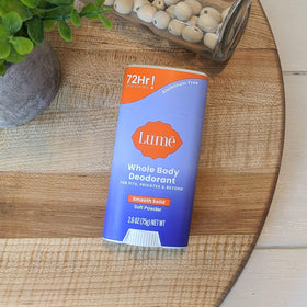 Lume Whole Body Deodorant Solid Stick Soft Powder side view