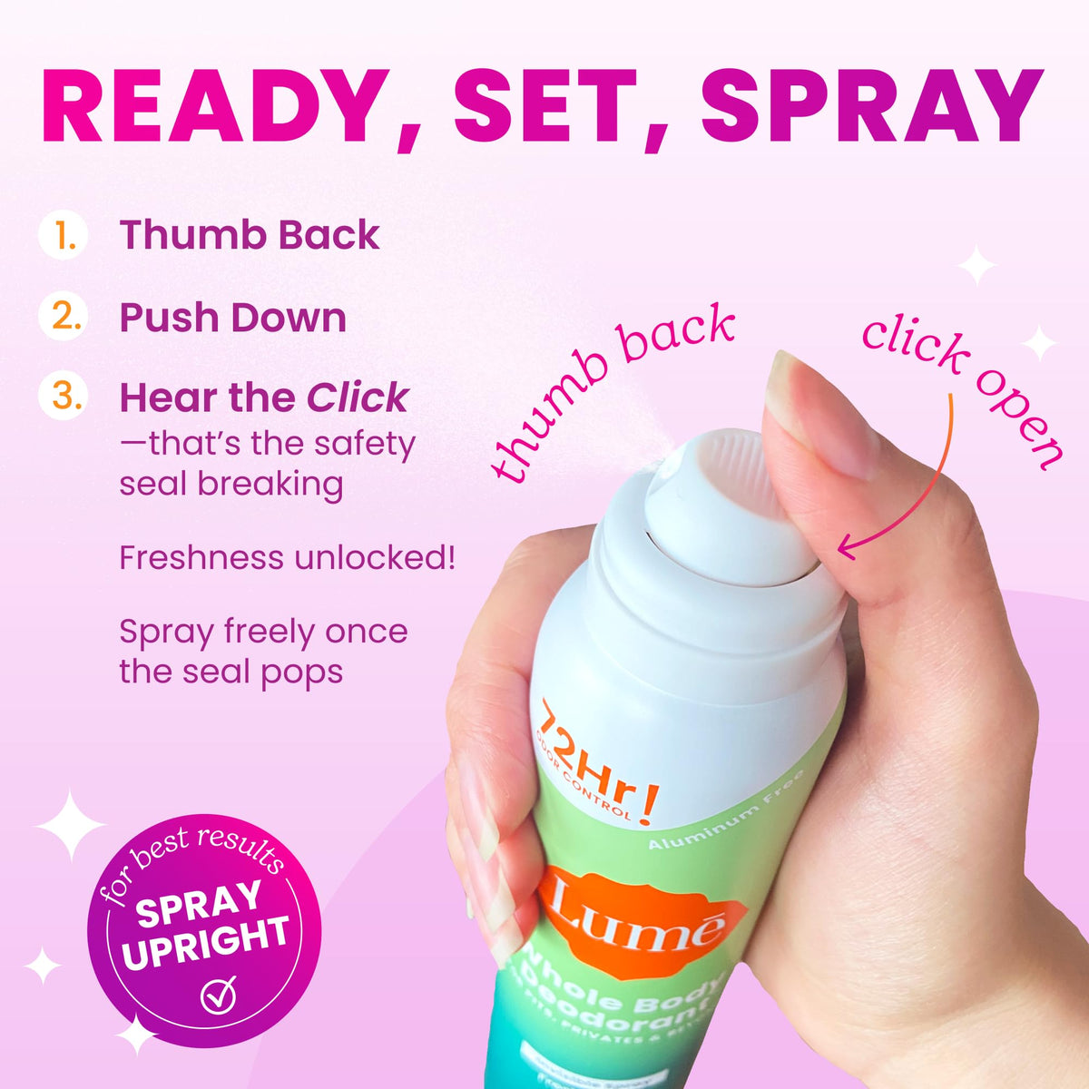 Lume Whole Body Spray Deodorant 1oz mini size