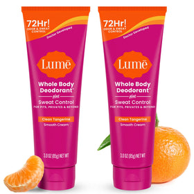 Lume Whole Body Sweat Control Deodorant Cream 3 oz Tangerine front view