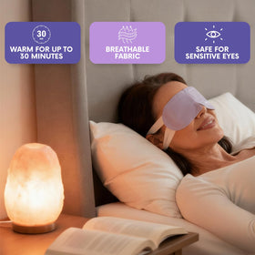 LumiDew Steam Eye Mask displayed with other relaxation products