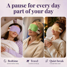 LumiDew Steam Eye Mask Unscented option in use