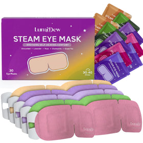 LumiDew Steam Eye Mask variety pack with 5 scents