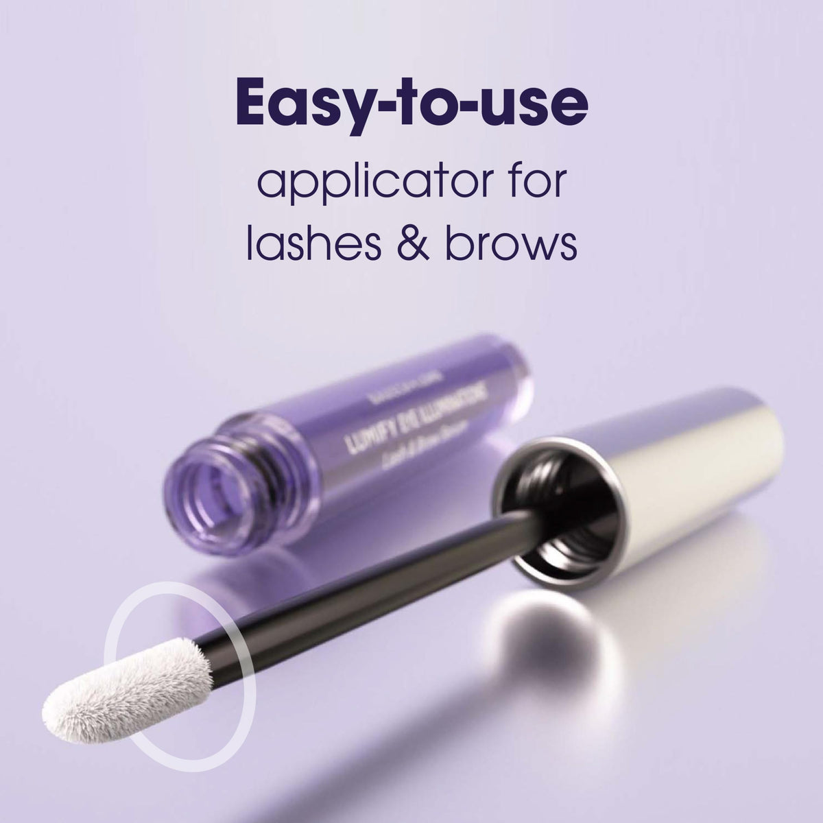 LUMIFY Eye Illuminations Lash & Brow Serum in use on lashes