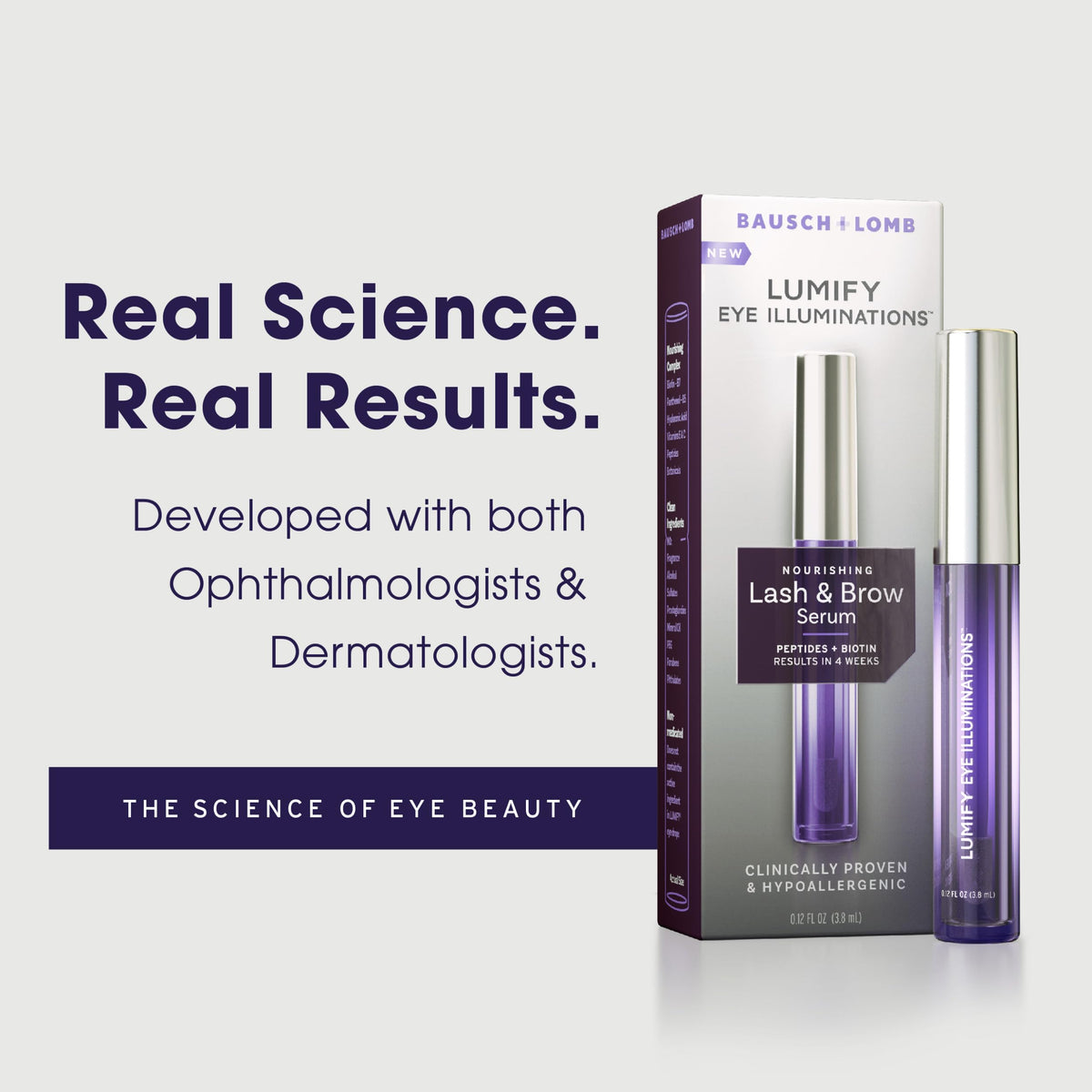 LUMIFY Eye Illuminations Lash & Brow Serum with clean ingredients list