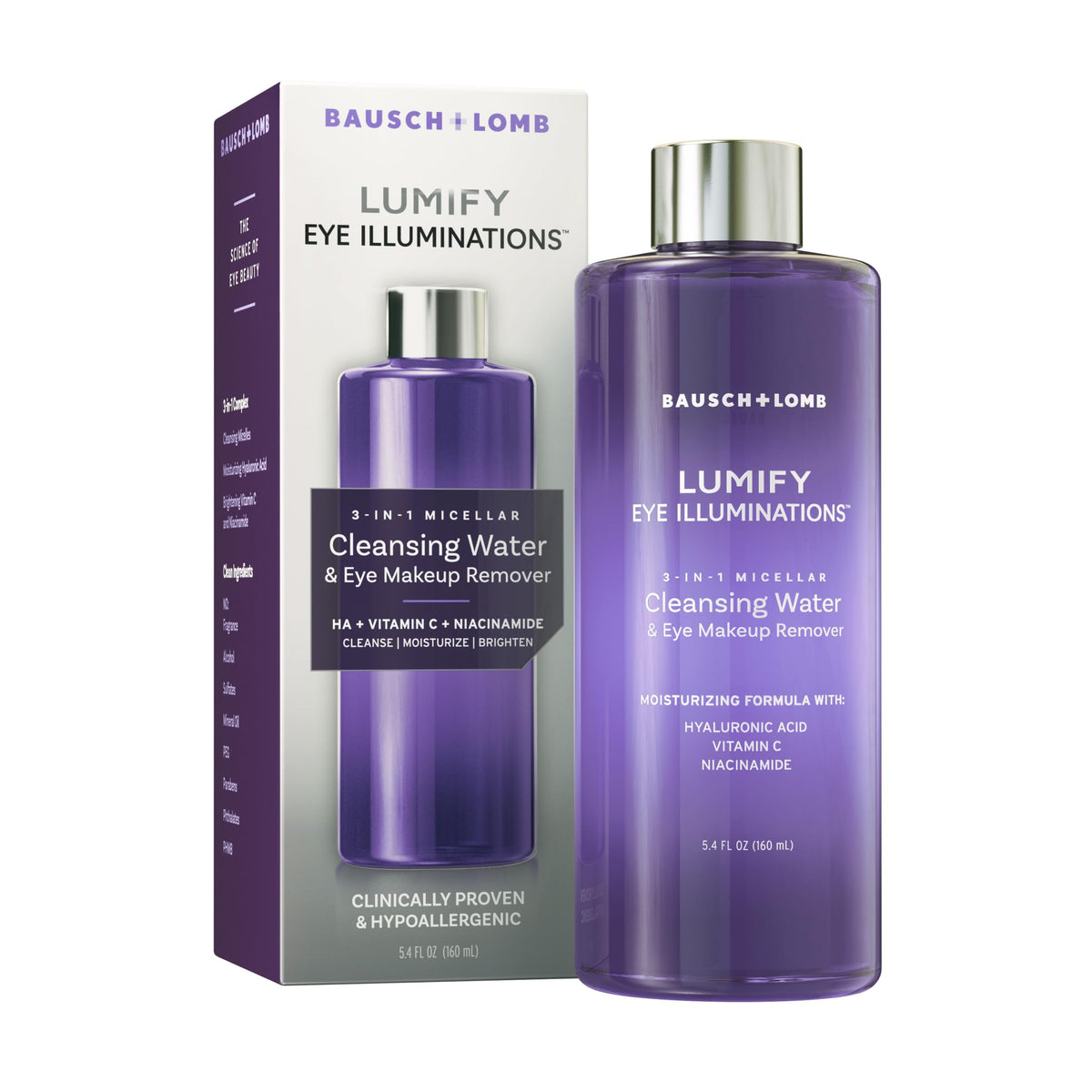 LUMIFY Eye Illuminations Micellar Water 5.4 FL OZ front view