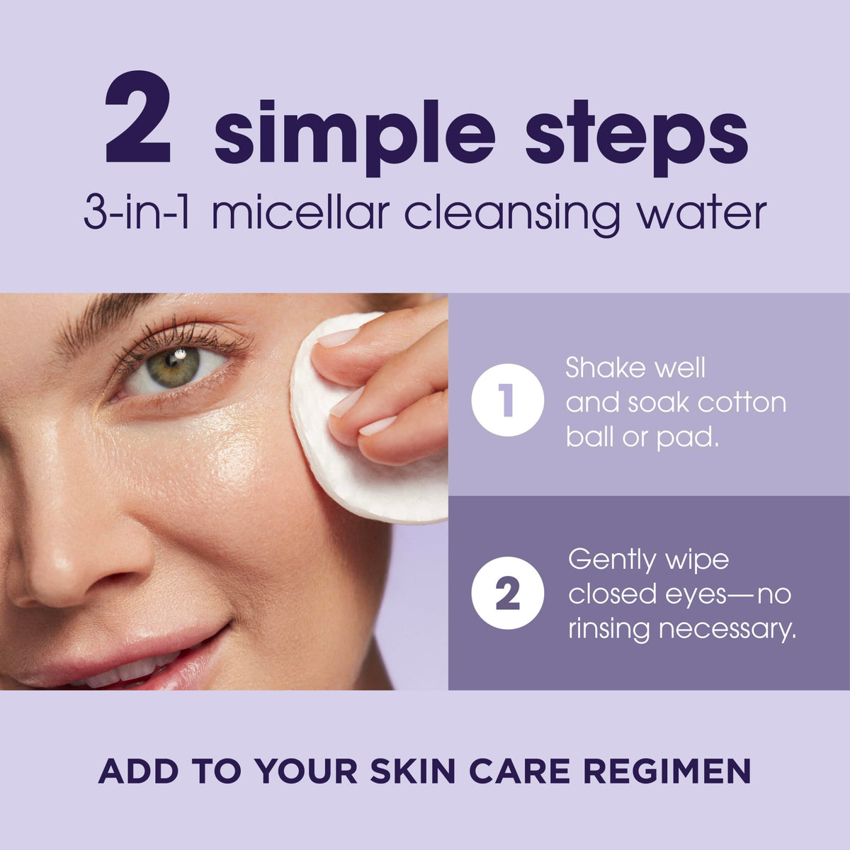 LUMIFY Eye Illuminations Micellar Water with makeup removal process