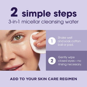 LUMIFY Eye Illuminations Micellar Water with makeup removal process