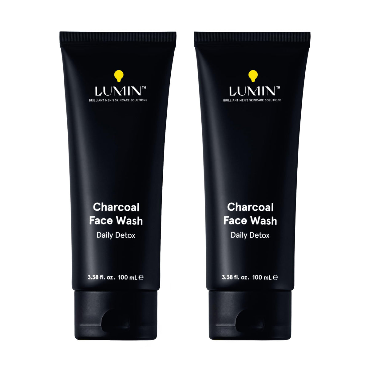 Lumin Charcoal Face Wash for Men front view with packaging