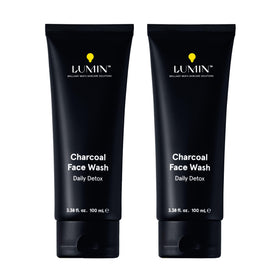 Lumin Charcoal Face Wash for Men front view with packaging