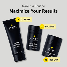 Lumin Charcoal Face Wash for Men with foam texture