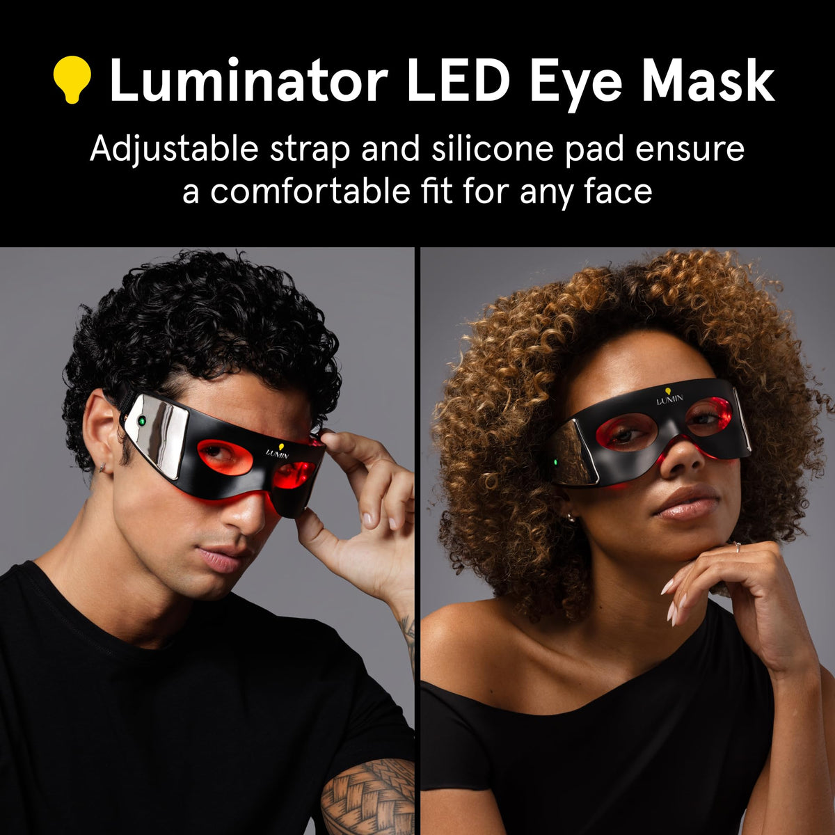 Lumin Luminator LED Eye Mask with USB-C charging cable