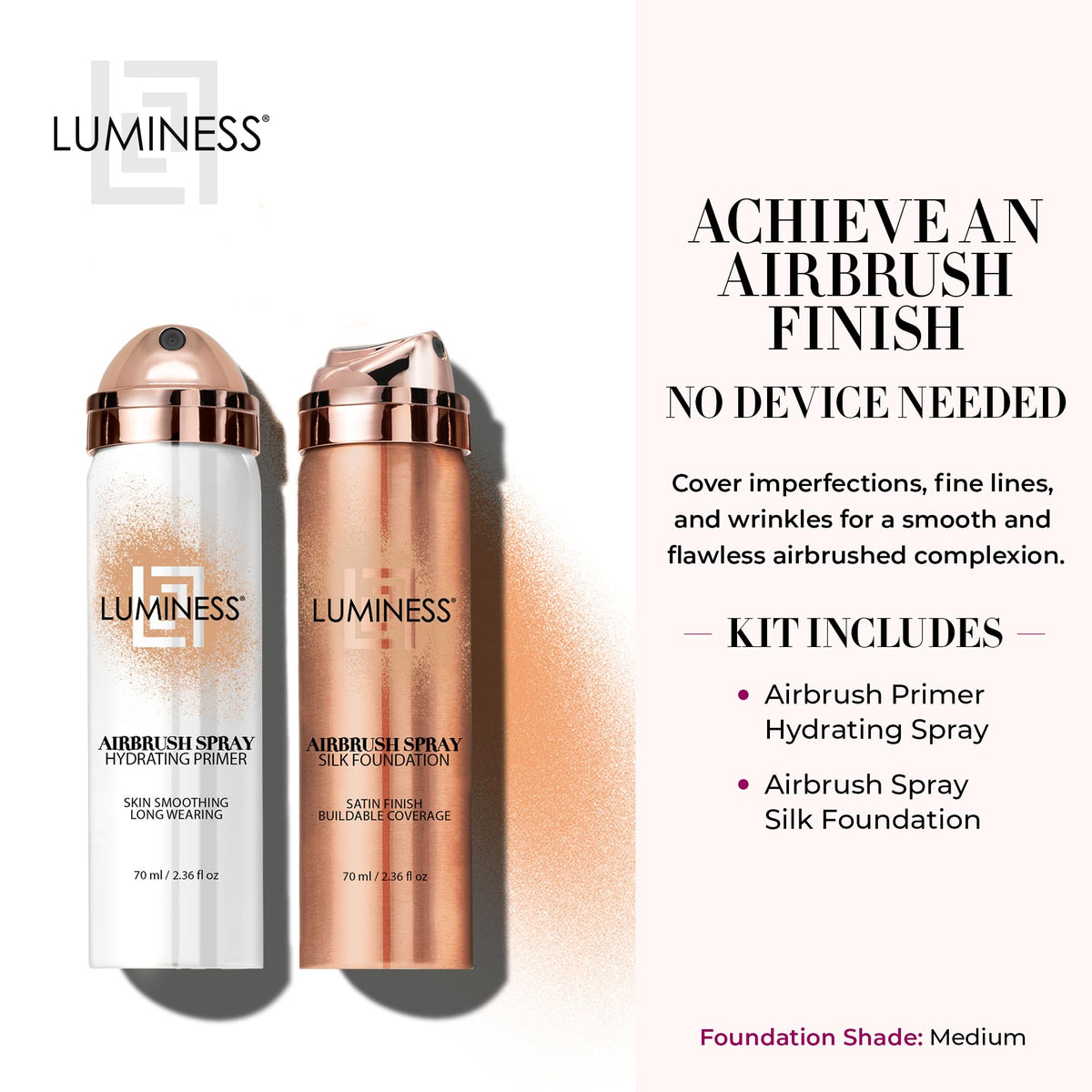 LUMINESS Airbrush Spray Primer bottle close-up