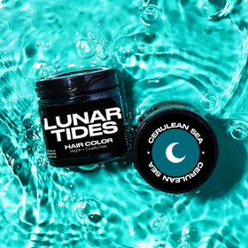 Lunar Tides Cerulean Sea hair color application process