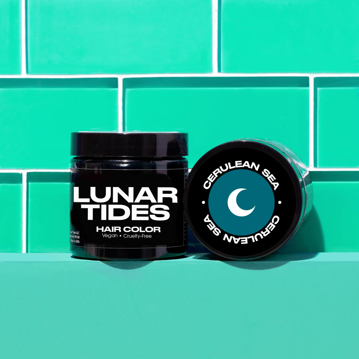 Lunar Tides Cerulean Sea hair dye mixed with conditioner