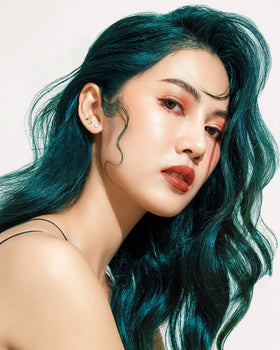 Lunar Tides Cerulean Sea semi-permanent hair color bottle side view