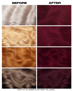 Lunar Tides Cranbaby hair color application on hair