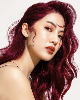 Lunar Tides Cranbaby hair color on a model
