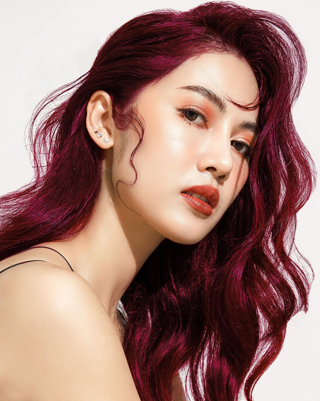 Lunar Tides Cranbaby hair dye before and after application