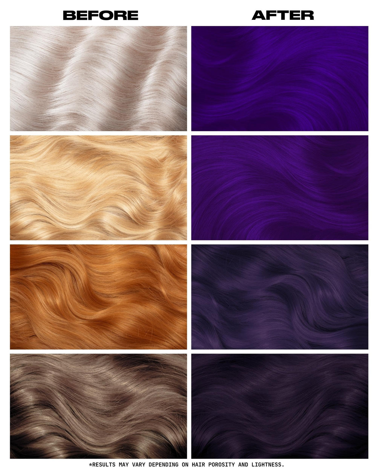 Lunar Tides Dark Violet hair color application process