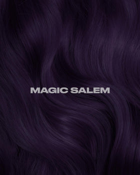Lunar Tides Magic Salem hair dye showing rich black violet colour