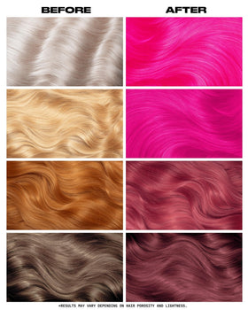 Lunar Tides Neon Dragonfruit hair dye application on hair