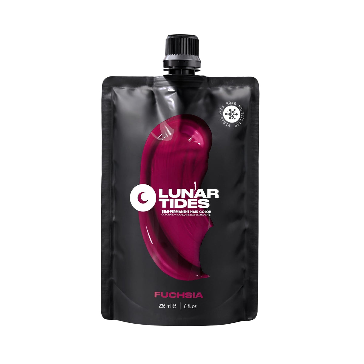 Lunar Tides Semi-Permanent Hair Color Fuchsia 8 fl. oz. front view