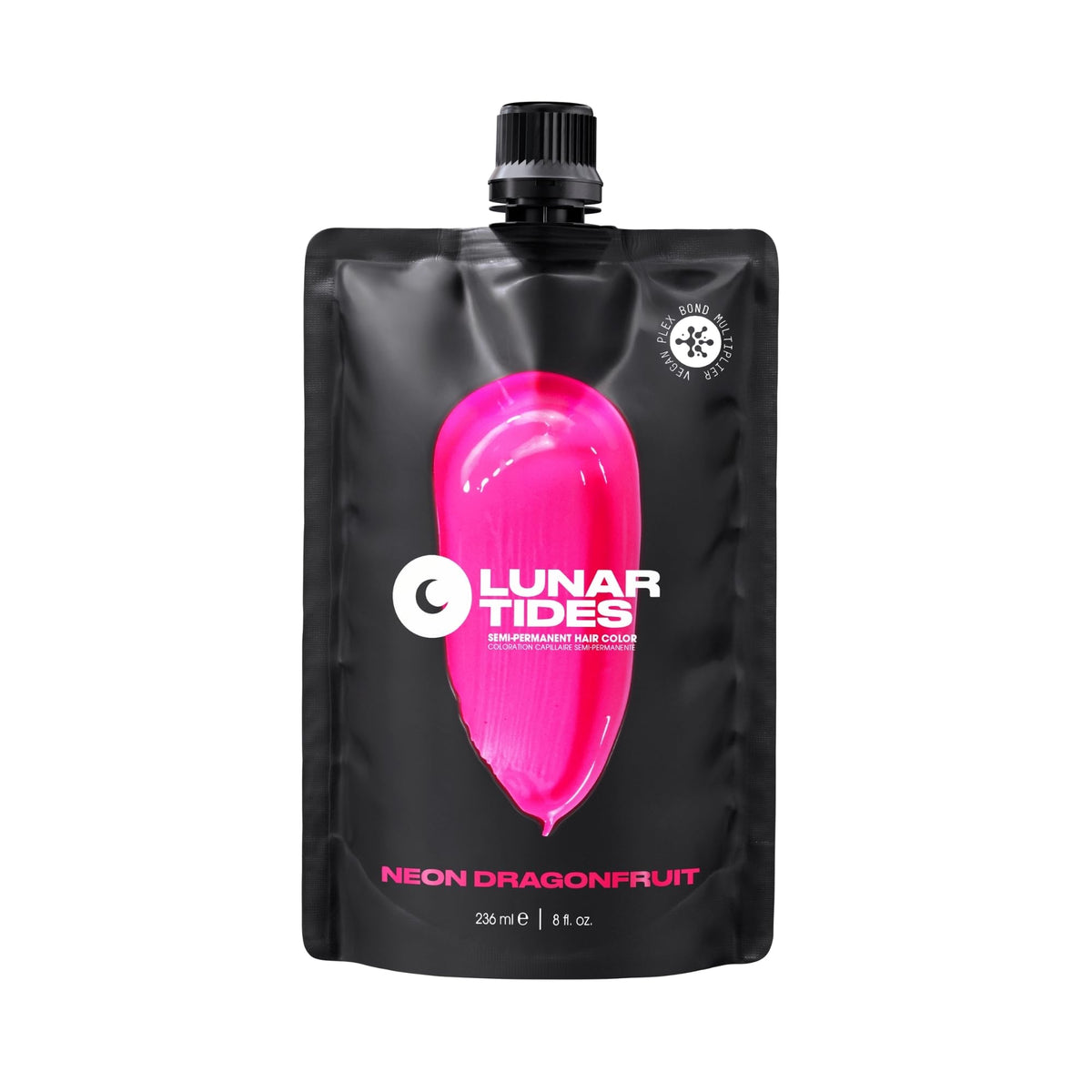 Lunar Tides Semi-Permanent Hair Color Neon Dragonfruit 8 fl. oz. front view