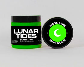 Lunar Tides Semi-Permanent Hair Color Neon Lime on hair