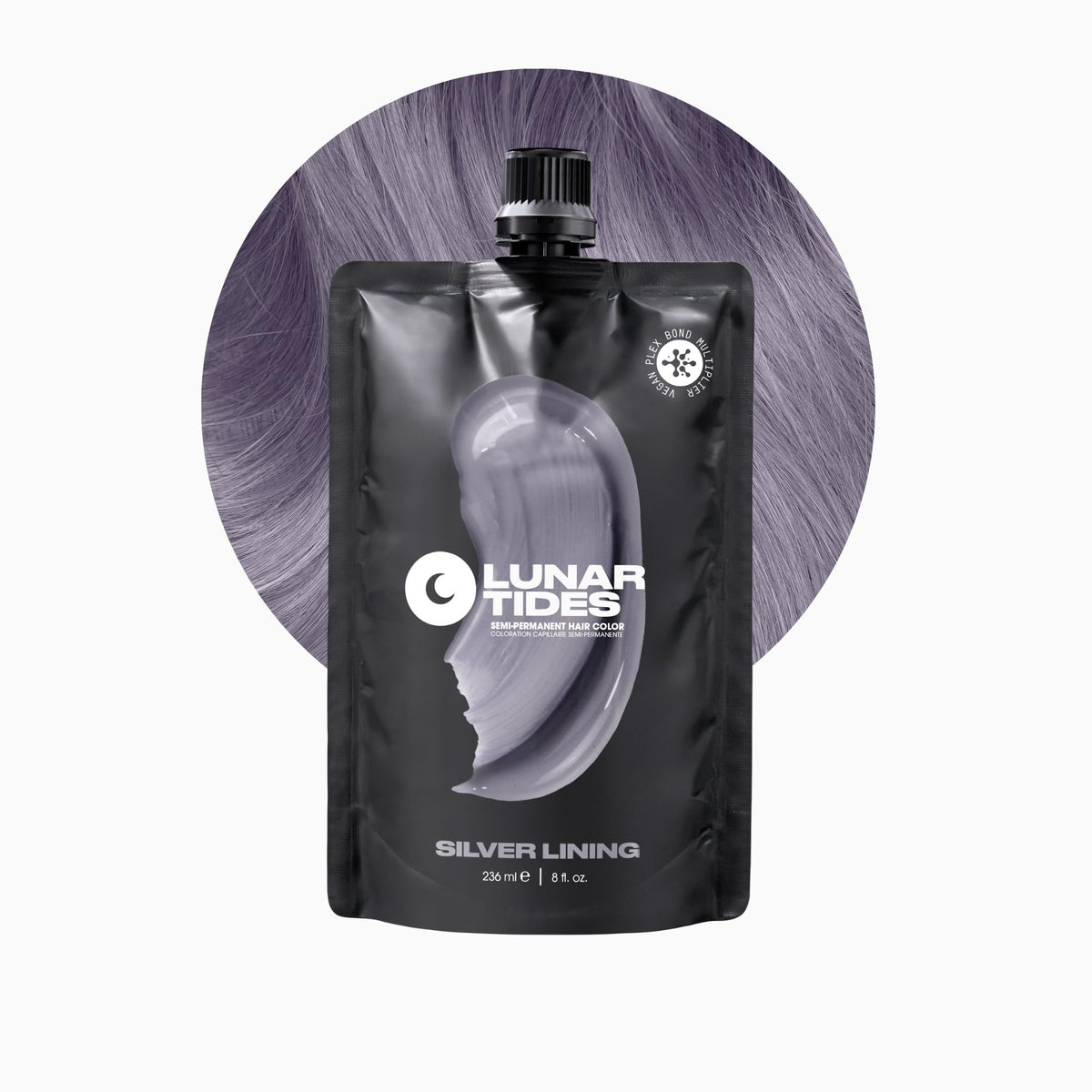 Lunar Tides Silver Lining Semi-Permanent Hair Color 8 fl. oz. front view