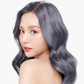Lunar Tides Slate Grey hair color results on model