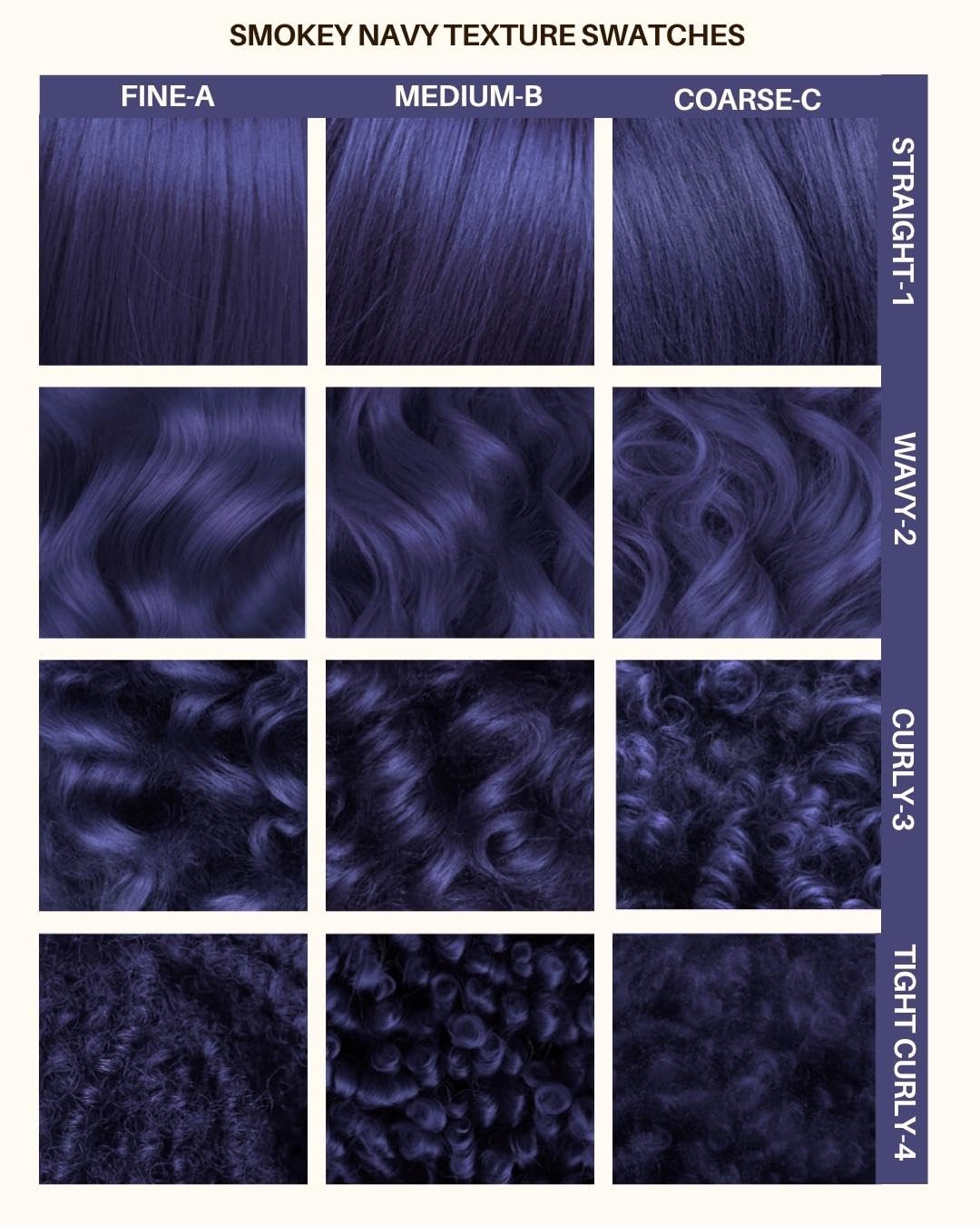 Lunar Tides Smokey Navy hair color applied to hair
