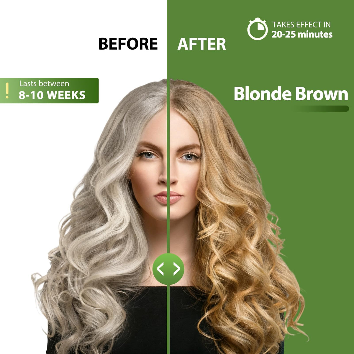 Lunory Blonde Brown Hair Dye Shampoo application process