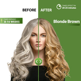 Lunory Blonde Brown Hair Dye Shampoo application process