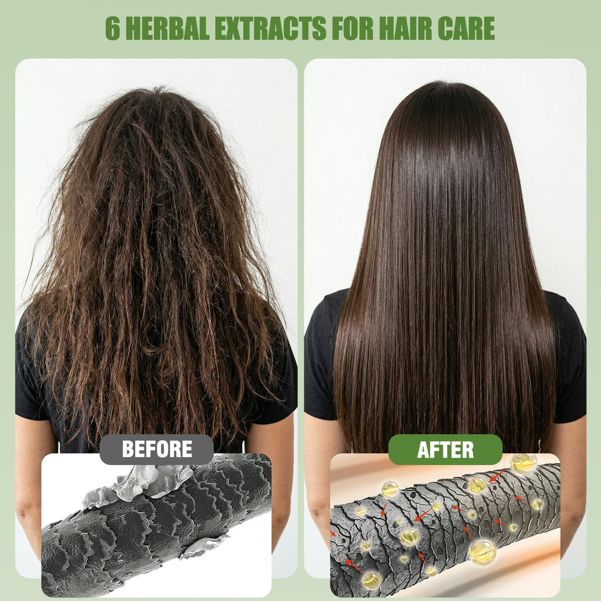 Lunory Dark Brown Hair Dye Shampoo after application results