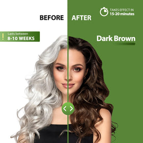 Lunory Dark Brown Hair Dye Shampoo packaging side view