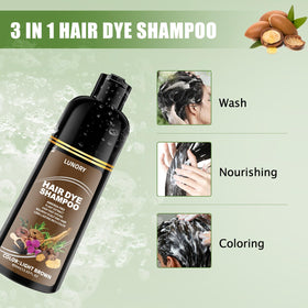 Lunory Hair Dye Shampoo packaging details