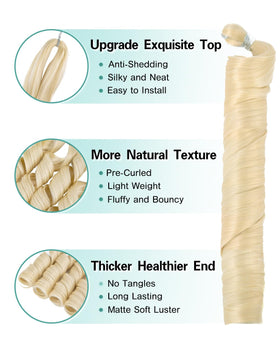 Luoyudu Blonde French Curly Braiding Hair 24 Inch packaging