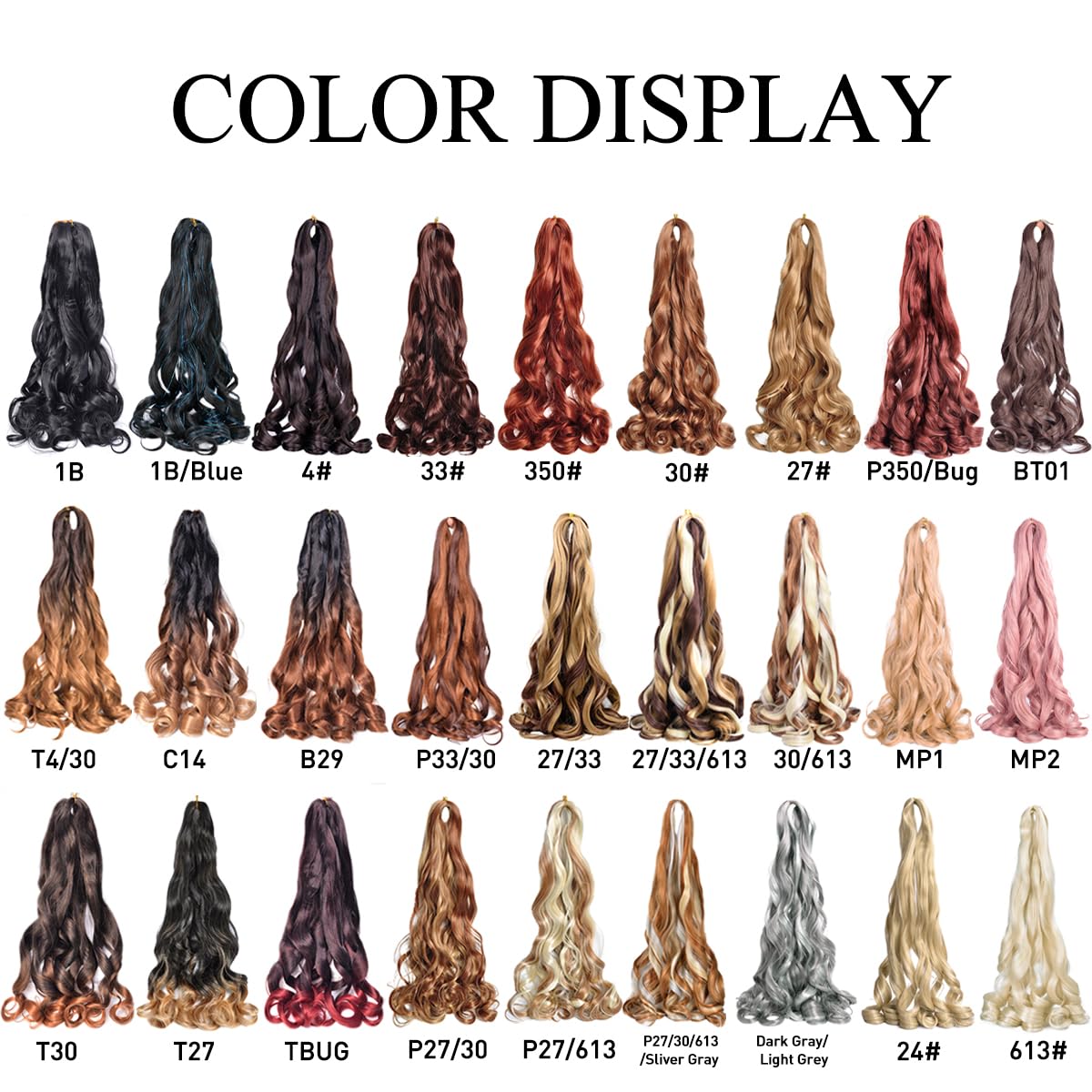 Luoyudu Curly Braiding Hair P27/613 back view