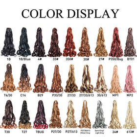 Luoyudu Curly Braiding Hair P27/613 back view