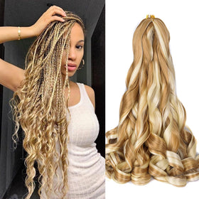 Luoyudu Curly Braiding Hair P27/613 front view