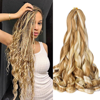 Luoyudu Curly Braiding Hair P27/613 front view