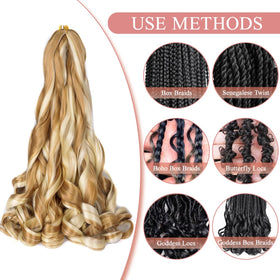 Luoyudu Curly Braiding Hair P27/613 side view