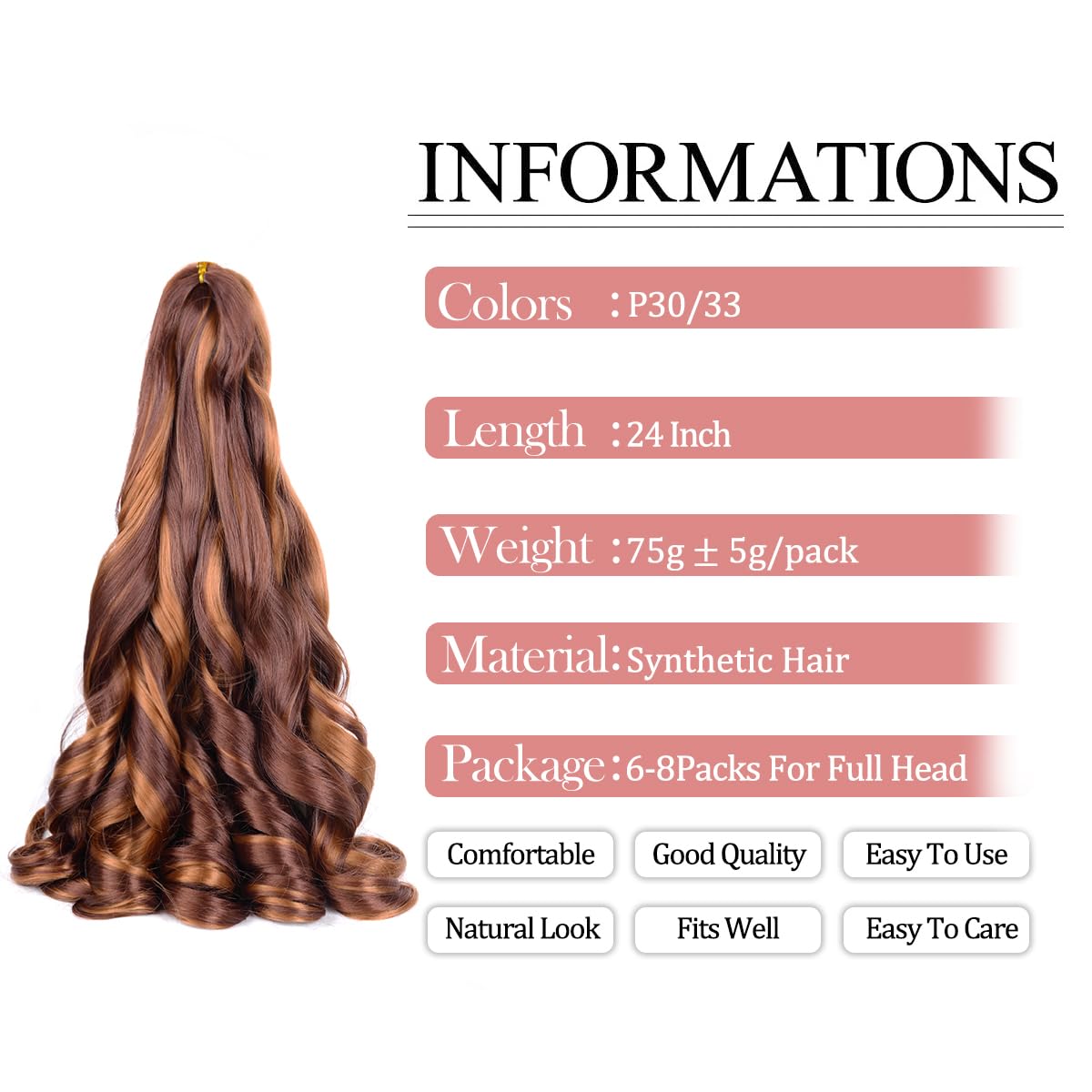 Luoyudu Curly Crochet Hair Extensions packaging with spray bottle