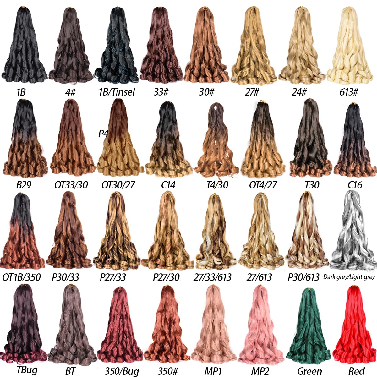 Luoyudu Dark Blue French Curl Braiding Hair for Senegalese twists