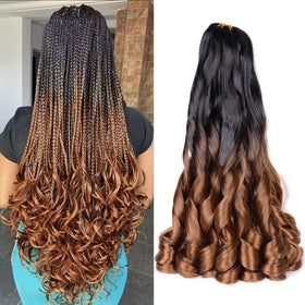 Luoyudu French Curl Braiding Hair 16 Inch B29 front view