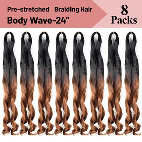 Luoyudu French Curl Braiding Hair 16 Inch B29 styled in box braid