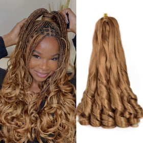 Luoyudu French Curl Braiding Hair 16 Inch front view