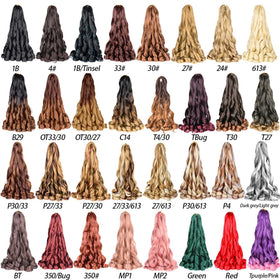 Luoyudu French Curl Braiding Hair 16 Inch in a hairstyle
